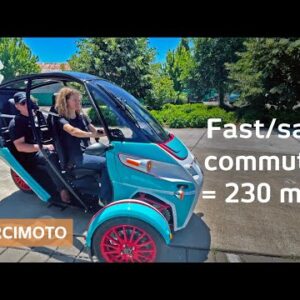 3-wheeled EV commuter equals 230 MPGe, blends torque & safety