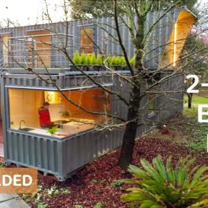 Bridge container home has cantilevered bedroom, 2 roof decks