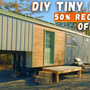 Couple Built $38k Tiny House n 3 mos! standing loft & it's off-grid