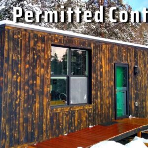 Jen's Permitted Container Home on Land - her mountain tiny home dream!