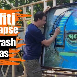 Robot Graffiti Art Time! Time Lapse w/a Throwaway Canvas