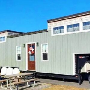 AMAZING GORGEOUS 450 SF TINY HOME LIVING ROOM WITH TWO LOFTS