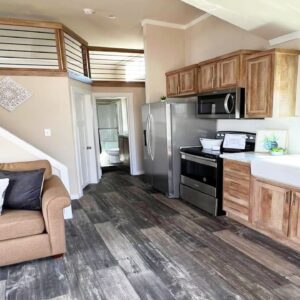 How Cozy 522ASL Park Model Tiny House with Big Wide Loft Feels