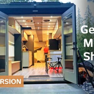 Tall Microsoft couple builds penthouse on wheels in semi-truck