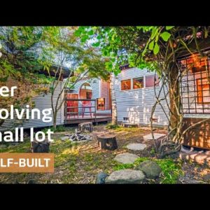 Turned lousy shed into 3 dream homes around zen garden & spa