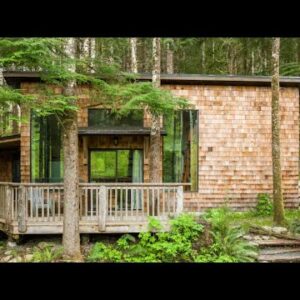 The Coziest Jordan River Cabin with Vaulted Ceiling and Rainforest Views