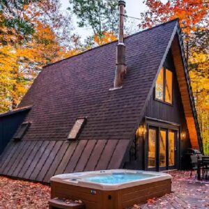 Absolutely Cozy Okemo A-Frame with an Oversized Deck