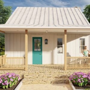 Absolutely Fabulous Tiny Home Cottage Floor Plan with Nice Living Area and Kitchen