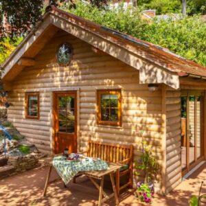 Amazing Unique Porthole Log Cabin with Somerset Sea View