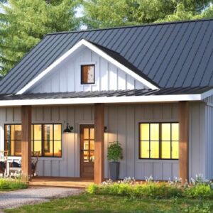 Excellent American Cottage Floor Plan with 2-bedrooms and Optional Loft