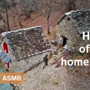 Rebuilds $8K remote ruin by hand alone: best water/solar so far