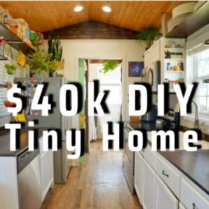 Couple gets Married in their DIY $40k Tiny House then Kids & Farm!