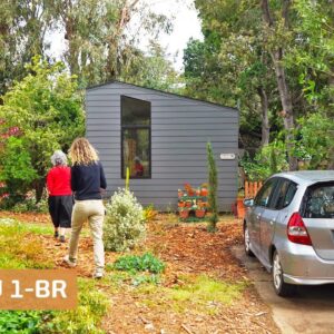 Backyard prefab blended perfectly. So she installed it in front