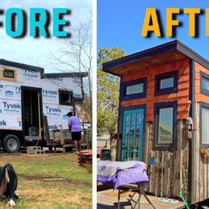 DIY Build! How they built a Unique Tiny House with recycled materials