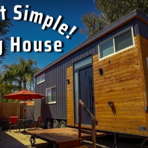 Their simple cute 30' Tiny House! Family builds affordable tiny homes