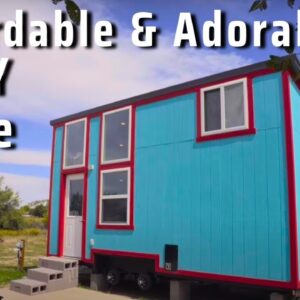 Couple loves affordable simple living in their colorful Tiny House!