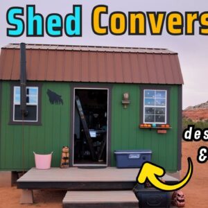 DIY Ideas! They Converted a Shed into a Cozy Off Grid Tiny House