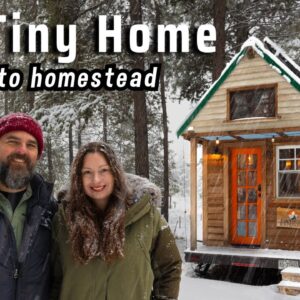 Couple Built $25k Tiny House then Nomadic for Yrs - now Homesteading!