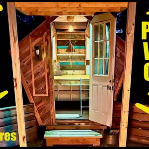 Tiny Glamping Cabin Build rehabbed with Free Pallet Wood!