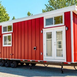 Absolutely Fabulous Red Orca Park Model by Mint Tiny House