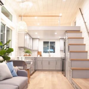 Absolutely Gorgeous Certified Modern Tiny House with Featured Kitchen and Double Loft