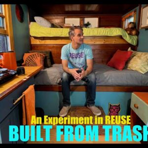 "BUILT FROM FREE TRASH"- A Tiny House van/truck conversion home