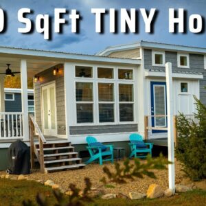 Cozy yet Spacious Living! Park Model Tiny House w/ Downstairs Bedroom