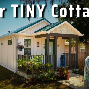 She's Aging in Place in 1-level Tiny House on Foundation & loving it!