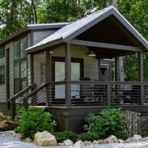 Beautiful Black Seashore Tiny House with Amazing Upgrades