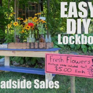 EASY DIY Cash lock box for ROADSIDE STAND (selling flowers- old bottles)