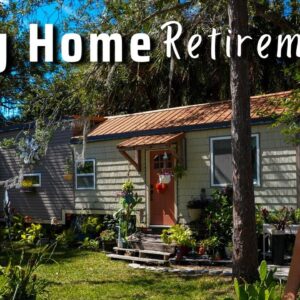 Retiree living affordably in her Tiny House w/ Downstairs Bedroom