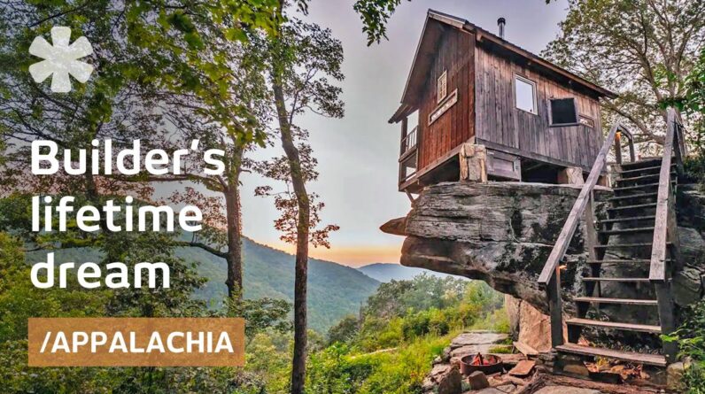 Quit his job to build dream cliffside hamlet in Appalachia