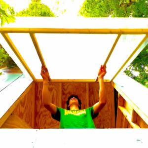 SIMPLE huge DIY Treehouse or Greenhouse Window with Suntuf