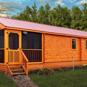 The Coziest Lakeview Log Cabin from Lancaster Log Cabins