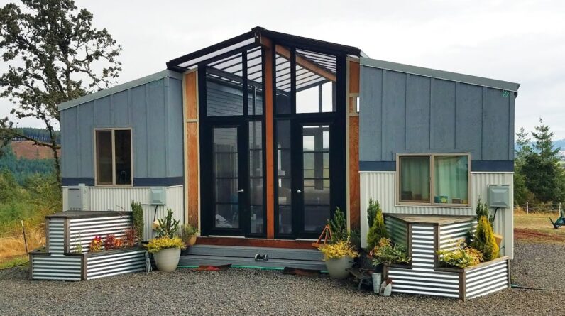 THE OHANA Tiny Homes connected with a sunroom deck in between