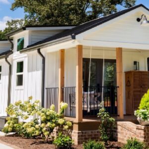 THE MOST BEAUTIFUL IN WHITE HARVEST PARK MODEL TINY HOME BY MUSTARD SEED TINY HOMES