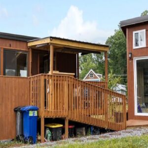 The Most Adorable Beautiful Skyglow Tiny House at Acony Bell Tiny Home Village