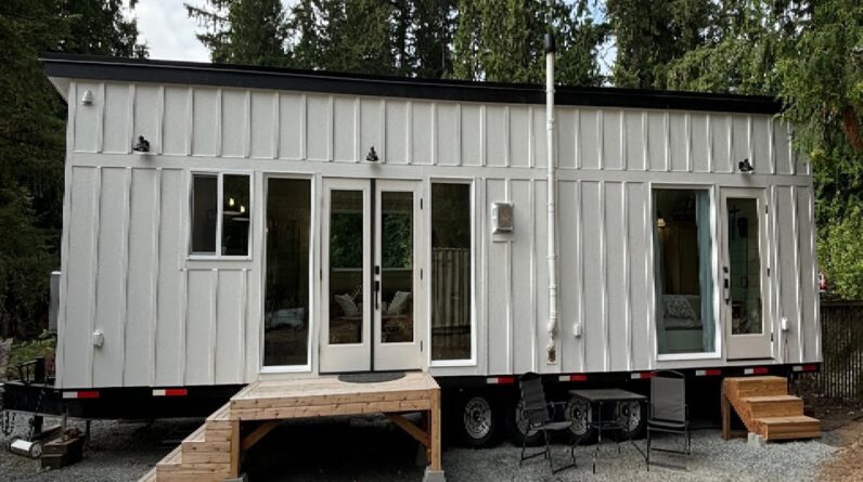 The Most Beautiful White New 2024 Tiny House on Wheels in WA