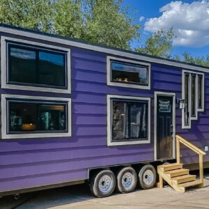 The Most Beautiful Purple Gooseneck Tiny House by Indigo River Tiny Homes